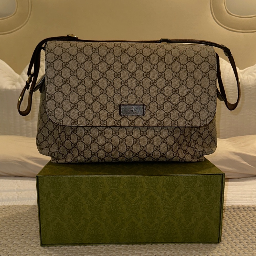 Gucci Monogrammed Diaper Bag
